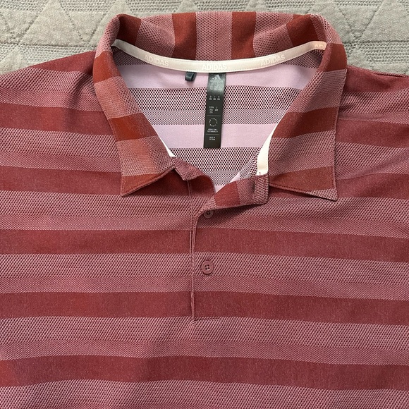 Men's Adidas Red Striped Polo Shirt Size 2XL - Picture 5 of 5
